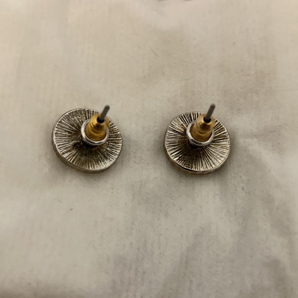 Circular gem earrings - Picture 2 of 2